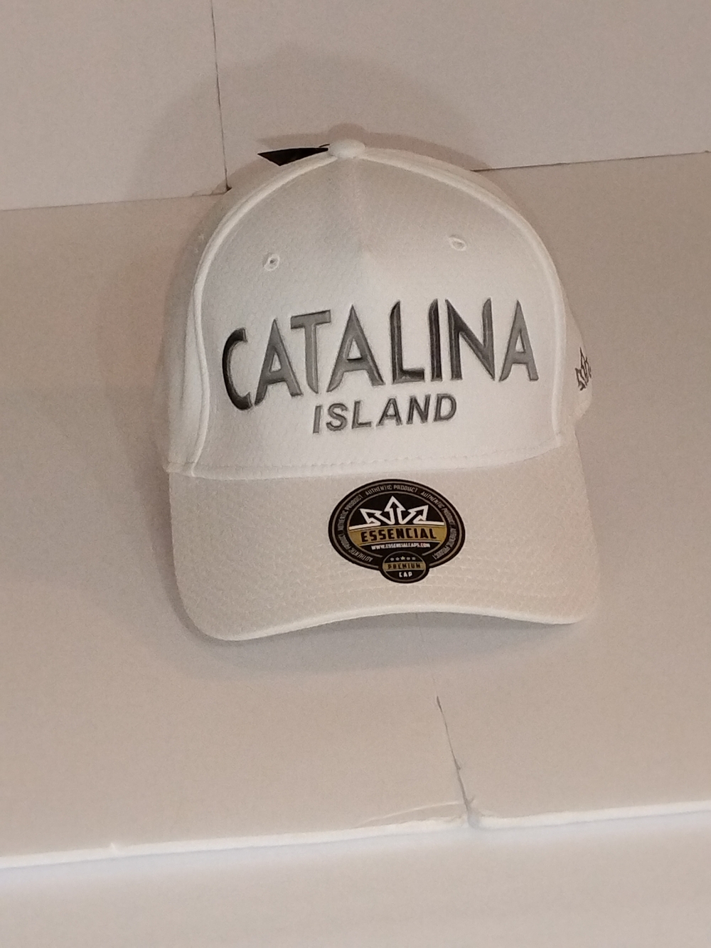 Essentials White Catalina Island Embroidered Cap